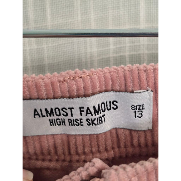 Women's Almost Famous Pink Corduroy Skirt Size 13 - Picture 4 of 6